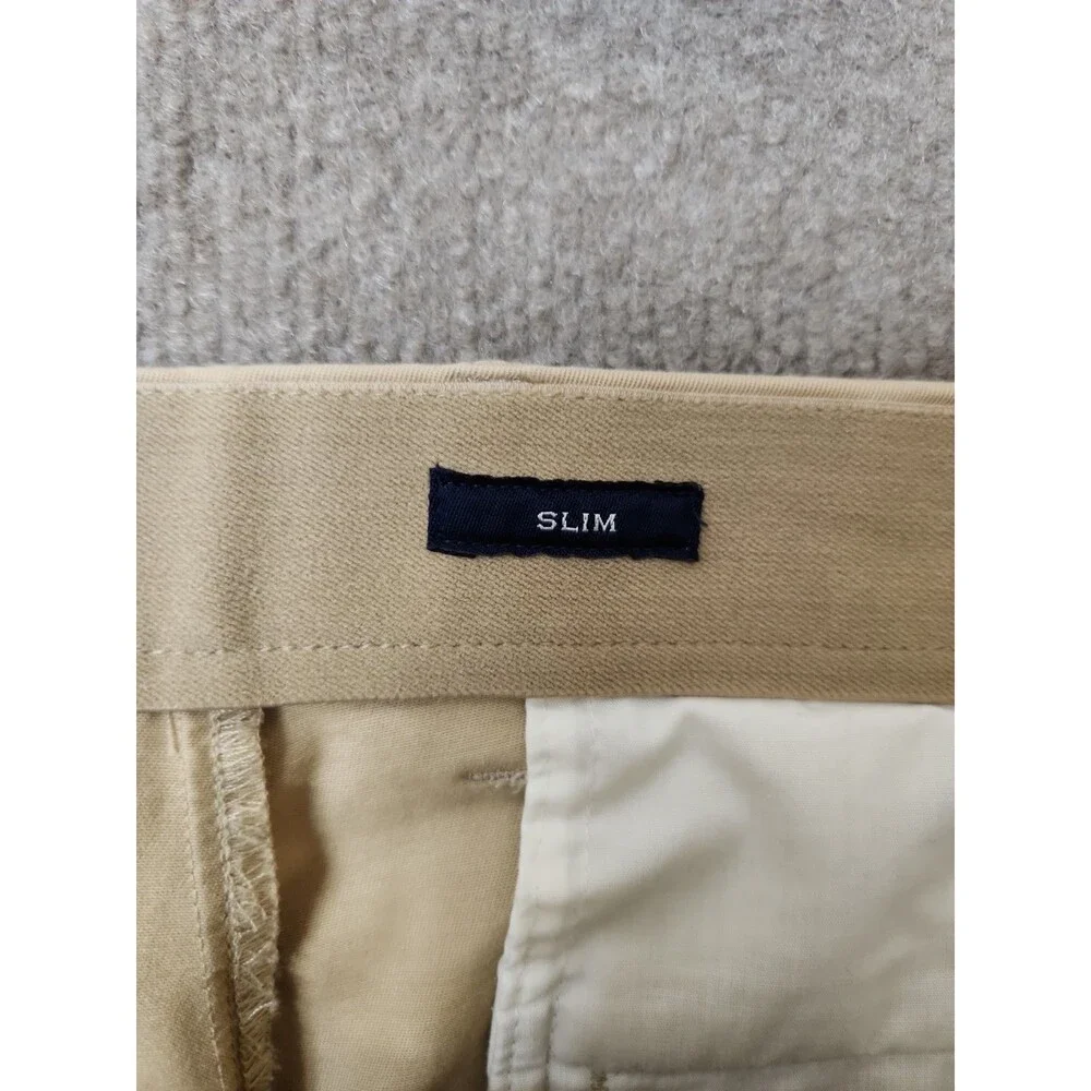 J CREW Slim-Fit TruTemp365 Chino Pants Mens 34x34 Khaki Flex Stretch